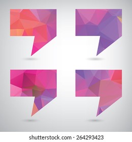 Abstract vector polygonal speech bubble,eps10