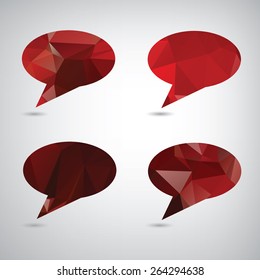 Abstract vector polygonal speech bubble,eps10