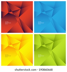 Abstract vector polygonal trendy and modern geometric backgrounds collection