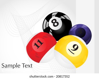 Abstract vector pool balls