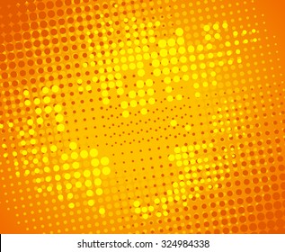 Abstract vector pop-art dotted backdrop.