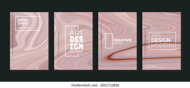 Abstract vector poster, texture pack of fluid art covers
