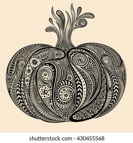 Abstract vector pumpkin patterns for Halloween