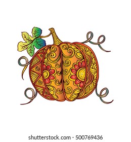 Abstract vector pumpkin patterns for Halloween Decorations