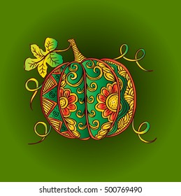 Abstract vector pumpkin patterns for Halloween Decorations