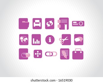 abstract vector purple icons element illustrations