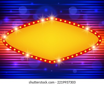 Abstracto vector líneas violetas de brillantez ilustración de fondo con banner dorado brillante de diseño