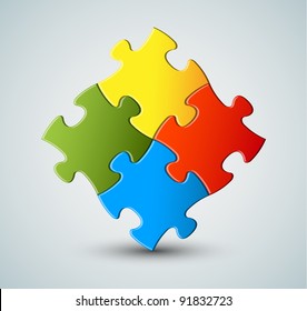 Abstract vector puzzle / solution background