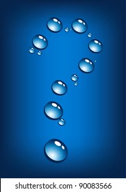 abstract vector questions blue illustration