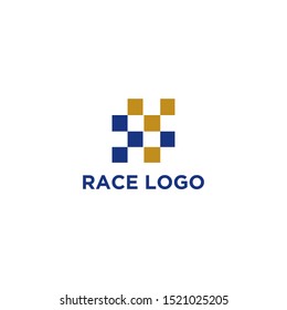 Abstract Vector Race Logo Icon