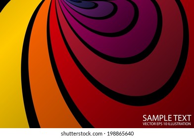 Abstract vector rainbow colorful template - Colorful  curvatures abstract background illustration