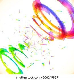 Abstract vector rainbow colors tornado