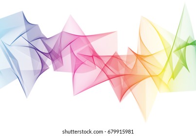 Abstract vector raindow blended wave background