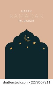 Abstract vector ramadan kareem greeting template