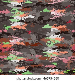 Abstract vector. Randomly mixed colored transparent elements. Seamless pattern