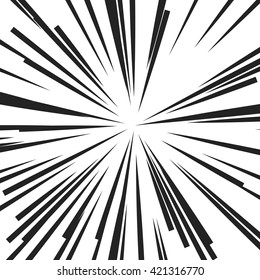 Abstract vector rays on white background. Explosive illustration with dynamic shapes. Monochrome wallpaper with sparkle. Holiday firework with text template. Dynamite burst. Dynamic blast elements.