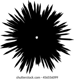 Abstract vector rays on white background. Explosive illustration with dynamic shapes. Monochrome wallpaper with sparkle. 