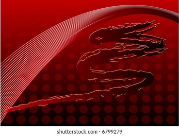 Abstract vector of a red background