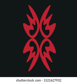 abstract vector with red and black color