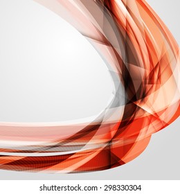 Abstract Vector Red Futuristic Wave Background. EPS10