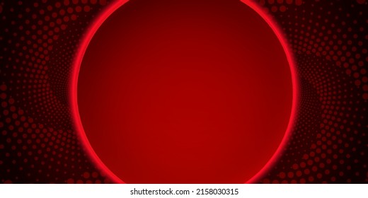 Resumen vectorial de fondo de giro geométrico rojo con banner redondo para el diseño