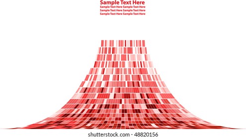 Abstract vector red mosaic background