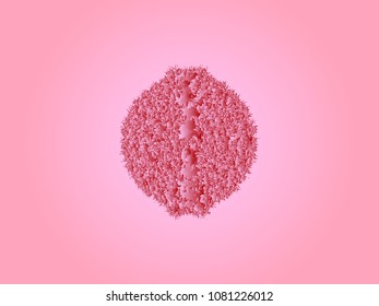 abstract vector red pomegranate on a pink background
