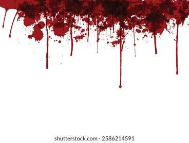 Abstract Vector Red Splatter: Blood Color Design Elements on Isolated Background, Vector Illustration for Graphic Design