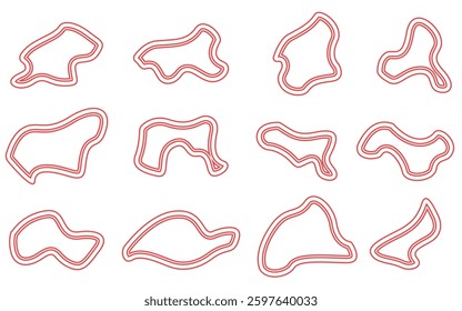 Abstract vector red spots on white, transparent background
Vector spots background