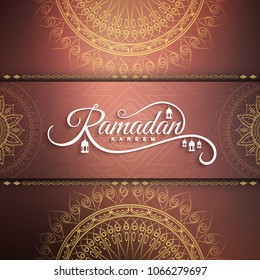 Abstract vector religious Ramadan Kareem stylish background