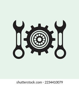 abstract vector repair wheel logo icon. vector graphic simple elegant flat illustration. great for auto, servicing, transportation, etc.