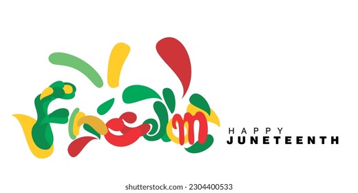 An abstract vector representation on  Juneteenth