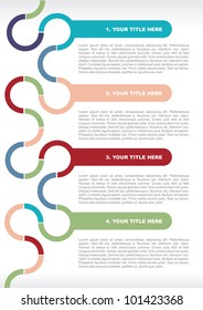 Abstract vector retro brochure background for text