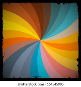 Abstract Vector Retro Spiral Background