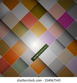 Abstract Vector Retro Square Background 