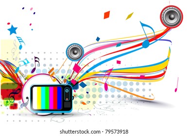 abstract vector retro tv background illustration design.