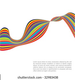 Abstract vector ribbon design