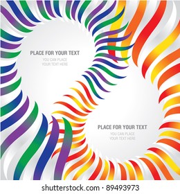 Abstract vector ribbons background