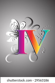abstract vector roman numeral