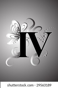 abstract vector roman numeral