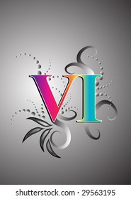 abstract vector roman numeral