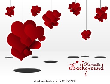 Abstract vector romantic background for your business card