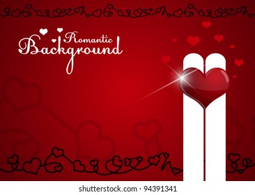 Abstract vector romantic background for your business card