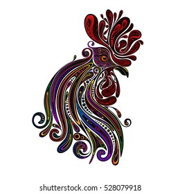 Abstract Vector Rooster Red Crest New Stock Vector (Royalty Free ...