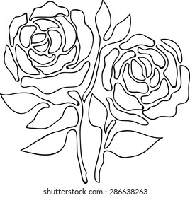 Abstract Vector Rose Black White Backgrounds Stock Vector (Royalty Free ...