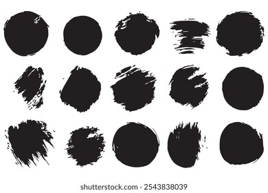 Abstract vector, Round Brush, Silhouette Design, Modern, Minimalist Decor, Circle Art, Brush Stroke, Abstract Shapes, Artistic Silhouette, Home Decor, Wall Art, Brush Texture, Contemporary design