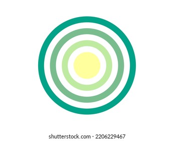 Abstract vector round figure. Green target.	