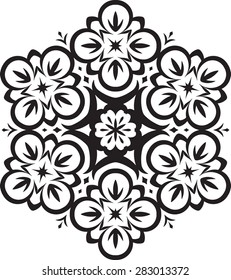 Abstract vector round lace design - mandala, decorative element
