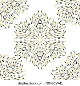 Abstract vector round lace design. Easily editable vector image