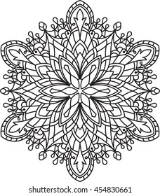 Abstract vector round lace design - mandala, decorative element